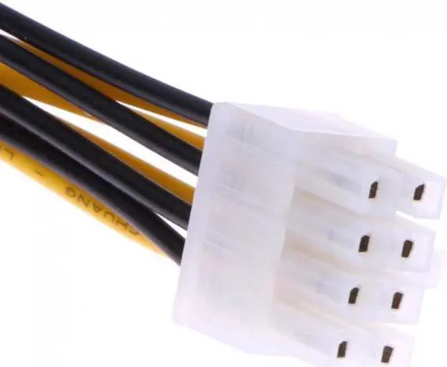 Alt view image 3 of 7 - Aomoproing 10cm 4Pin to 8 Pin EPS 12V ATX Motherboard Power Supply Adapter Converter Cable