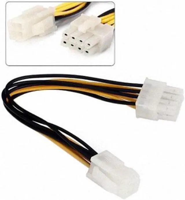 Alt view image 7 of 7 - Aomoproing 10cm 4Pin to 8 Pin EPS 12V ATX Motherboard Power Supply Adapter Converter Cable