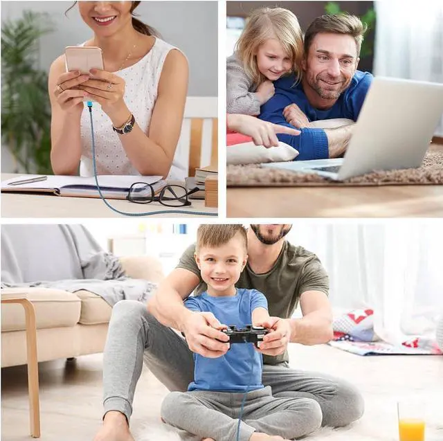 Alt view image 3 of 3 - 2Pack 6FT Android Samsung A15 Charger Cord USB C to Type USB A Fast Charging Cable 3.1A Phone Power Cord for Samsung Galaxy A55 S24 Ultra A35 A54 A14 5G S23 S22 S21 FE, iPhone 15 Pro Max 15 Plus 15