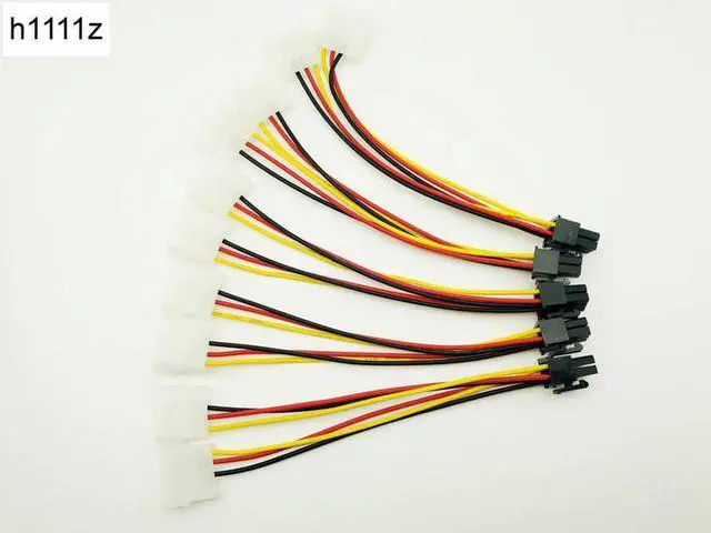 Main image of 5pcs/lot Dual 4 Pin to 6 Pin Molex PCI-E External Graphics Card Power Cable Converter Adapter High Quality for BTC Miner Mining