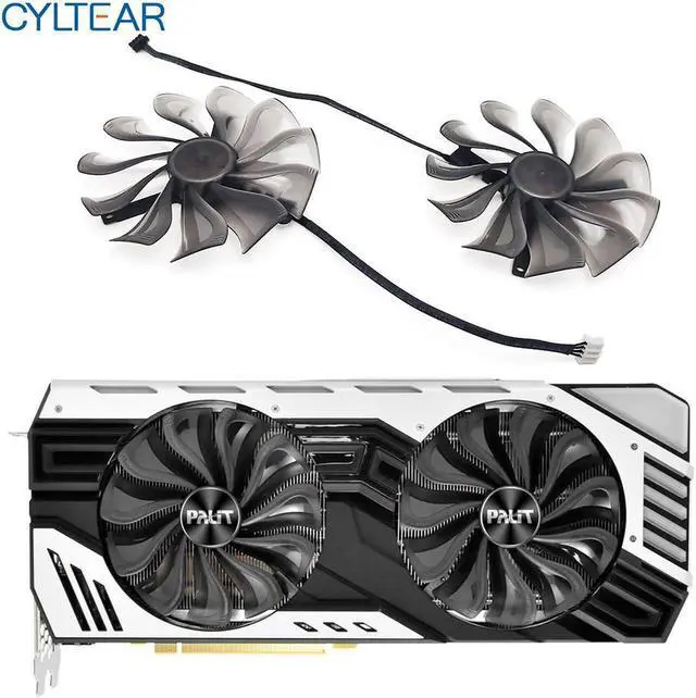 Alt view image 2 of 5 - GAA8S2U FD10015H12S DC12V 0.55AMP 0.45AMP graphics card fan RTX2080 for Palit RTX 2060 2070 2080 Super JetStream Graphics