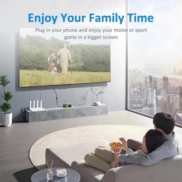 Alt view image 2 of 6 - 4K USB C to HDMI Adapter Type-C to HDMI Adapter (4K@60Hz) HDMI Converter (Thunderbolt 3/4 Compatible) with MacBook Pro/Air iPad Pro iPhone 15 Series Galaxy Chromebook...