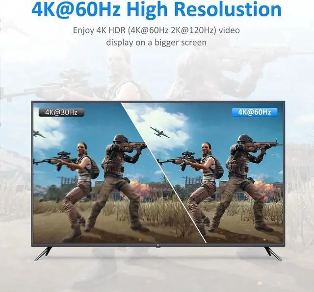 Alt view image 6 of 6 - 4K USB C to HDMI Adapter Type-C to HDMI Adapter (4K@60Hz) HDMI Converter (Thunderbolt 3/4 Compatible) with MacBook Pro/Air iPad Pro iPhone 15 Series Galaxy Chromebook...