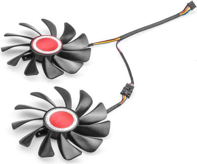 Alt view image 3 of 6 - 2pcs/set 95MM FDC10U12S9-C CF1010U12S CF9010H12S XFX RX580 GPU Cooler Fan For HIS RX 590 580 570 Graphics Card Cooling