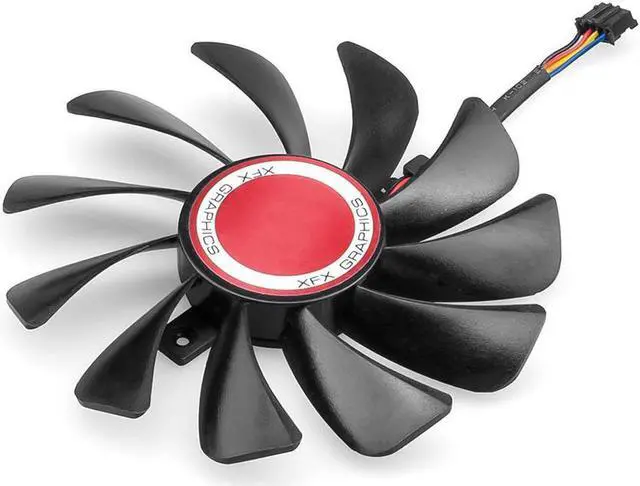 Alt view image 6 of 6 - 2pcs/set 95MM FDC10U12S9-C CF1010U12S CF9010H12S XFX RX580 GPU Cooler Fan For HIS RX 590 580 570 Graphics Card Cooling