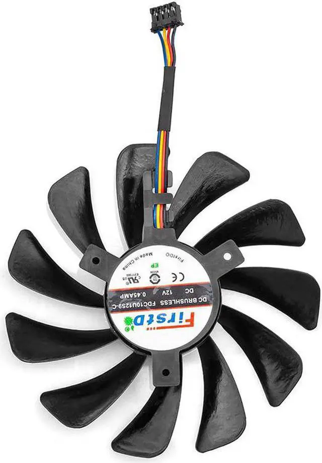 Alt view image 5 of 6 - 2pcs/set 95MM FDC10U12S9-C CF1010U12S CF9010H12S XFX RX580 GPU Cooler Fan For HIS RX 590 580 570 Graphics Card Cooling