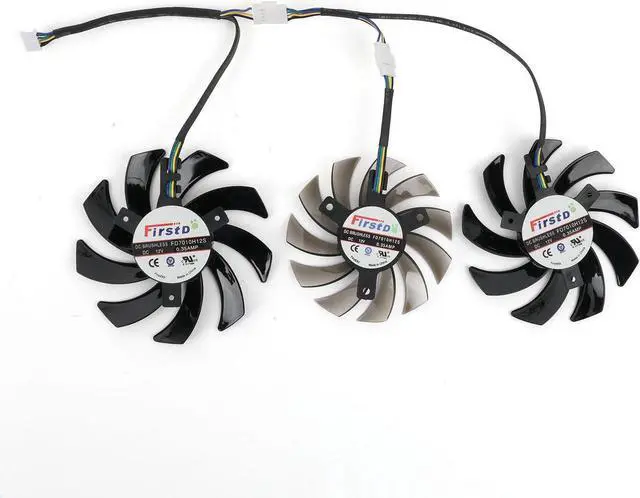 Alt view image 3 of 4 - 3Pcs/Lot New 75MM 85MM FD7010H12S Cooling Fan Replacement For Sapphire Radeon Toxic R9 270X 280X Graphics Video Card Cooer Fans