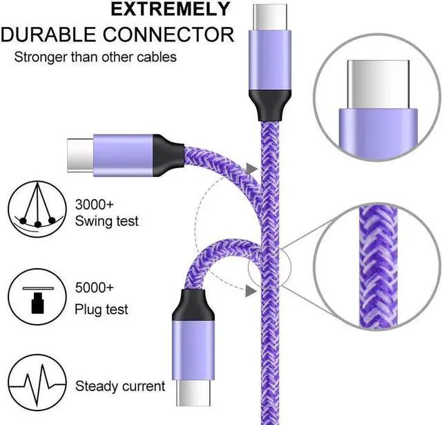 Alt view image 3 of 6 - Type C Charger Fast Charger Block Wall Plug Android USB C Cord C Charger Cable Fast Charging for Samsung Galaxy S23 S22 S21 Ultra/S21 Plus/S21/S20/S20 FE/S10/S9/A10e/A32/A71/Note 20 10 9,Moto G8/G7