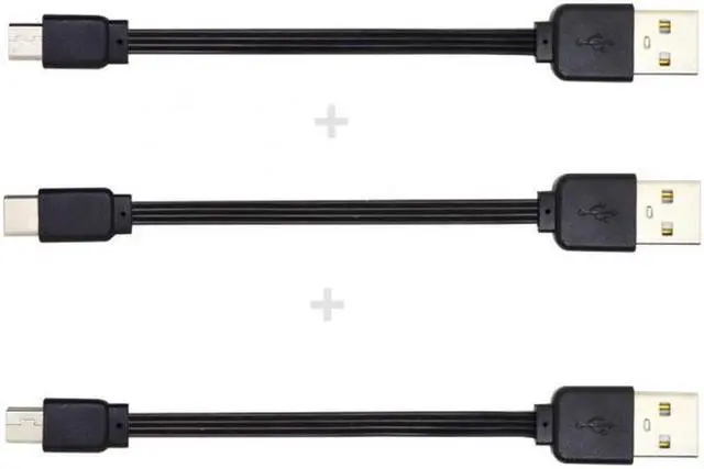 Alt view image 4 of 7 - Aomoproing 3pcs/lot 13cm USB 2.0 Type-A to Mini Micro USB Type-C Male Data Flat Slim FPC Cable for FPVDiskPhone