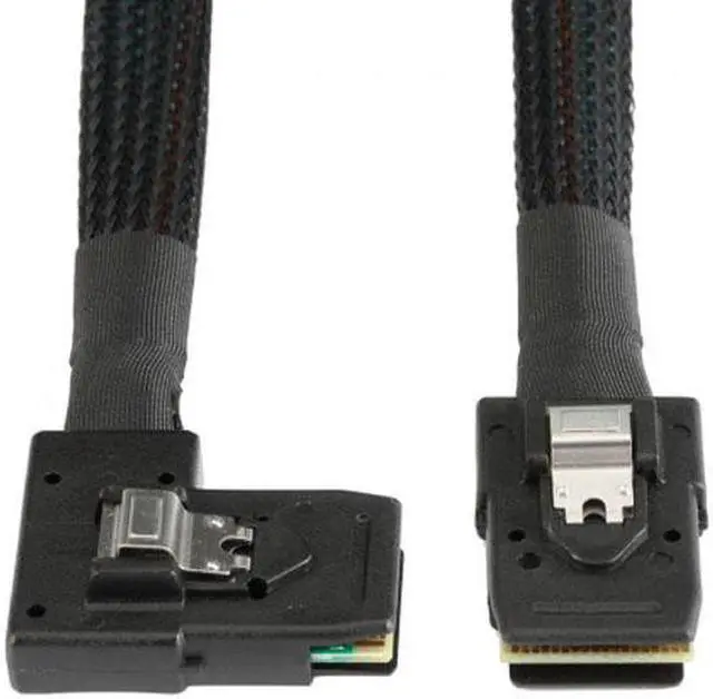 Main image of Aomoproing Ultra Slim Flat Right Angled 90 Degree Mini SAS 36pin SFF-8087 to 8087 Data Raid Cable 80cm
