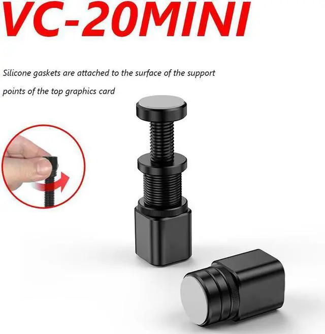 Alt view image 6 of 6 - Graphics Card GPU Holder Support Adjustable Telescopic Aluminum Alloy Video Card Sag Holder Bracket Desktop PC Case GPU Brace