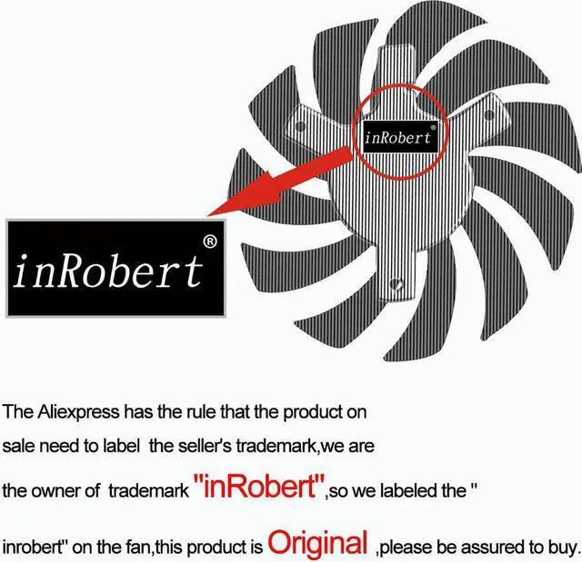 Alt view image 3 of 6 - 75mm Everflow T128010SM 2Pin 2 Wire DC 12V 0.20A Cooler Fan Replace Gigabyte Radeon R9 270X 280X Graphics Video Card Fans
