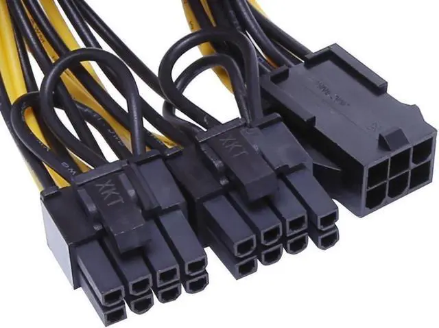 Main image of 10pcs/lot PCI-E 6-pin to Dual 6+2-pin (6-pin/8-pin) Power Splitter Cable Graphics Card PCIE PCI Express 6Pin to Dual 8Pin Power