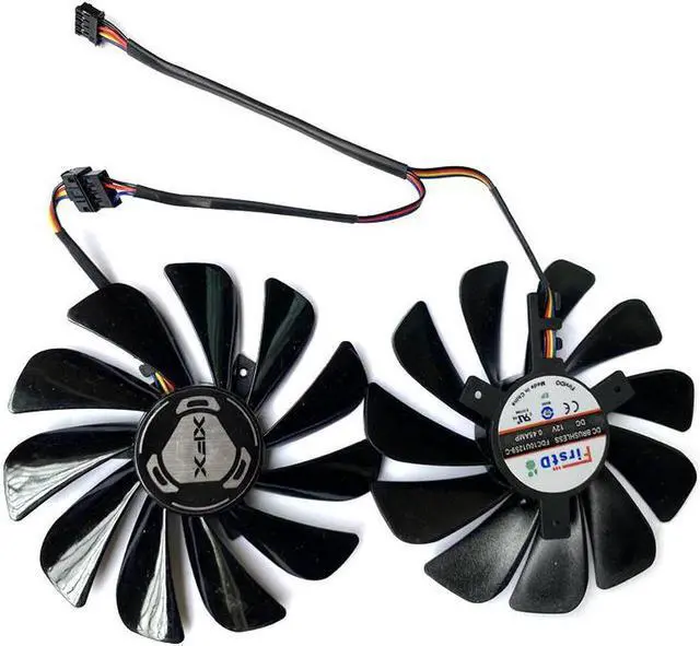Main image of Original NEW 95MM 2PCS FDC10U12S9-C 4PIN GPU Cooler Graphics RX5500 XT Fan XFX Radeon RX 5600 5700 XT RAW II Graphic Cards Fans