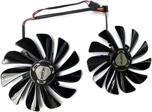 Alt view image 6 of 6 - Original NEW 95MM 2PCS FDC10U12S9-C 4PIN GPU Cooler Graphics RX5500 XT Fan XFX Radeon RX 5600 5700 XT RAW II Graphic Cards Fans