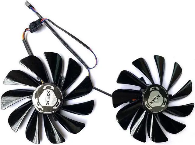Alt view image 3 of 6 - Original NEW 95MM 2PCS FDC10U12S9-C 4PIN GPU Cooler Graphics RX5500 XT Fan XFX Radeon RX 5600 5700 XT RAW II Graphic Cards Fans