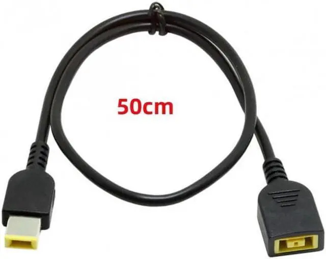 Alt view image 3 of 7 - Aomoproing Rectangle 11.0*4.5mm Male to Female Extension Power Plug Charge Cable 50cm for ThinkPad X1 Carbon