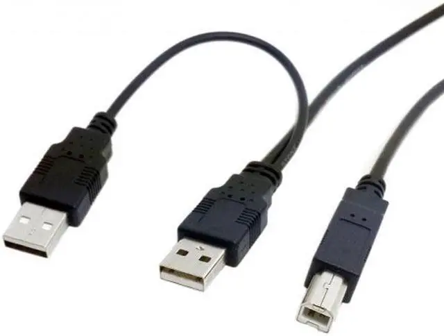 Alt view image 5 of 7 - Aomoproing Dual USB 2.0 Male to Standard B Male Y Cable 80cm for PrinterScannerExternal Hard Disk Drive