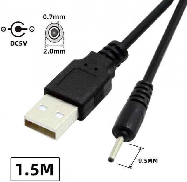 Alt view image 6 of 7 - Aomoproing 2pcs/lot USB 2.0 Male Type-A to 5V DC 2.0x0.7mm DC Power Round Plug Cable 150cm 24AWG