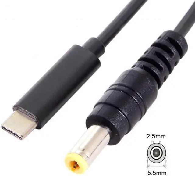 Alt view image 5 of 7 - Aomoproing Type C USB-C Input to DC 5.5*2.5mm Power PD Charge Cable for Laptop Notebook