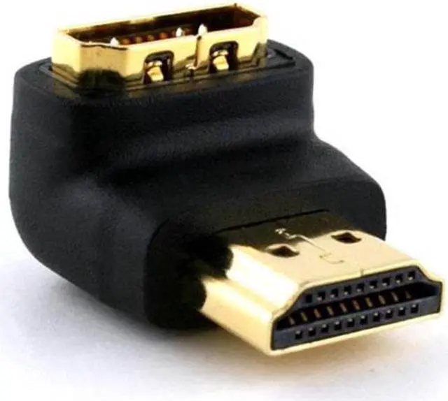 Alt view image 3 of 7 - Aomoproing 90 Degree Down Angled HDMI 1.4 Male to Female Extension Adapter Converter