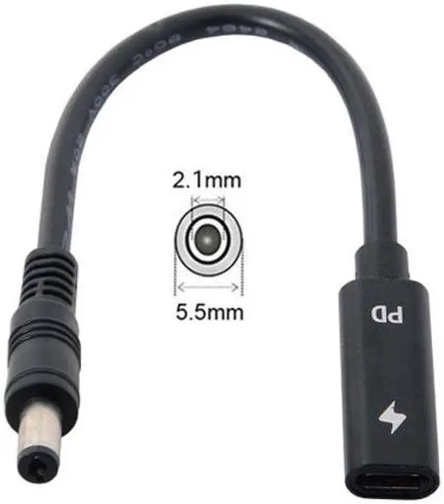 Main image of Aomoproing Type C USB-C Female Input to DC 5.5*2.1mm Power PD Charge Cable fit for Laptop 18-20V