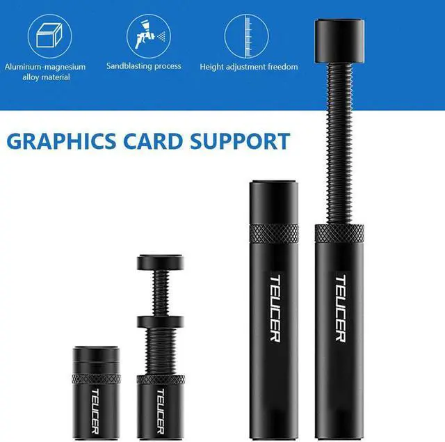 Alt view image 2 of 6 - TEUCER VC-15Mini/VC-15Plus Vertical Telescopic Rotating Video Card Holder Stand Bracket Magnetic Graphics Card Brace Support