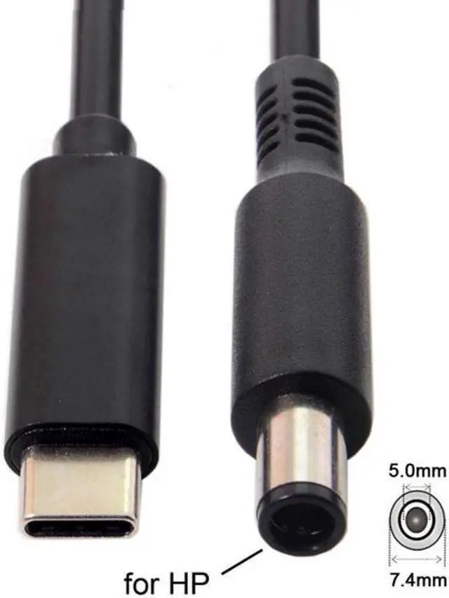 Alt view image 3 of 6 - Aomoproing  Type C USB-C Input to DC 7.4*5.0mm Power PD Charge Cable for Laptop 18-20V