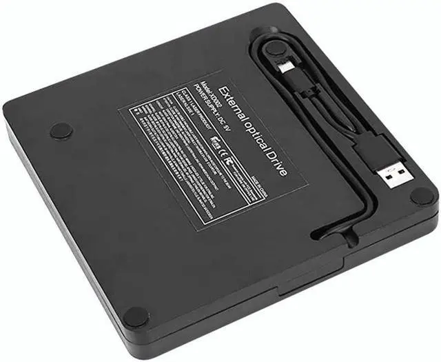 Alt view image 4 of 7 - External CD DVD Drive, Portable High-Speed USB-C & USB 3.0 CD/DVD ROM DVD Burner/DVD Reader Writer Optical Drive for PC Desktops, Compatible with Windows/Mac OS X/Linux