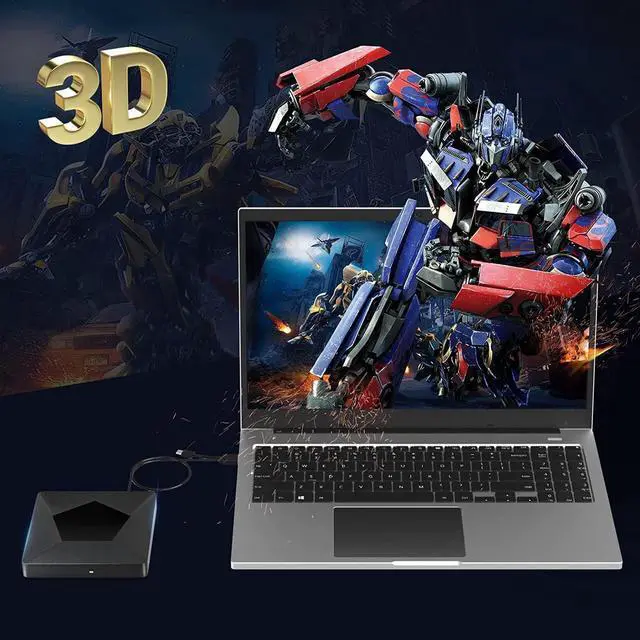 Alt view image 2 of 7 - External Bluray CD DVD Drive, Ultra Slim USB 3.0 and Type-C Portable Portable Slim CD DVD +/-RW Drive Player Burner, Blu-ray CD DVD Burner 3D Optical Blu-ray CD DVD Drive for Windows XP/7/8/10, MacOS