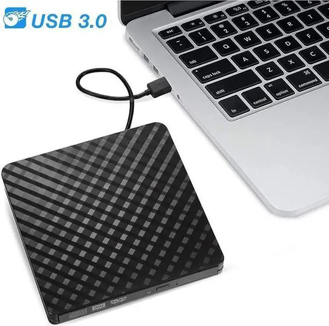 Main image of External DVD Drive, Superspeed CD DVD Drive USB 3.0 Portable Reader Player,Ultra-Slim DVD/RW CD/RW DVD Drive Internal Hi-Fi Burner for Mac OS, PC Laptop, Windows XP/7/8/10/Vista/Linux (Black.)