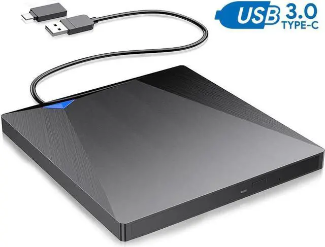 Main image of External CD DVD RW Drive, USB 3.0 Type-C Portable USB C Superdrive DVD Burner Player Writer CD DVD +/- RW, Compatible with Windows 10 8 7 XP Vista Mac OS Linux for Mac Pro Air iMac Laptop