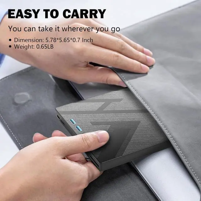 Alt view image 3 of 6 - 7 in 1 External DVD Drive, External CD/DVD Drive for Laptop with 4 USB & SD/TF Port, CD Burner DVD Player DVD Burner USB 3.0/Type C, CD Rom Optical Drive CD Drive for PC Laptop Windows Linux