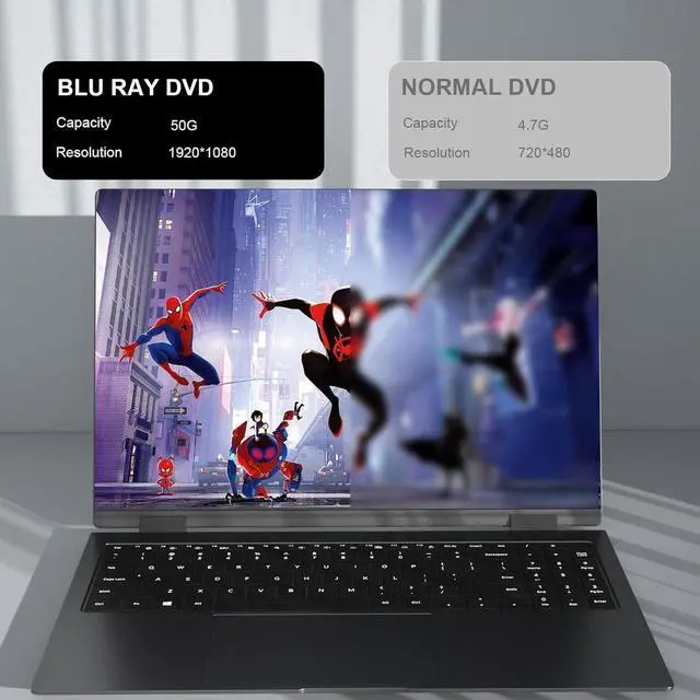 Alt view image 5 of 7 - External Blu Ray Drive, USB 3.0 & Type-C Blu Ray Burner, DVD+/-RW BD CD DVD Player, 3D Portable Blu Ray Player, External Optical Drive for Windows XP/7/8/10, MacOS, Laptop, Desktop