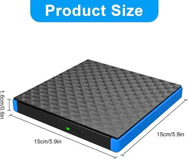 Alt view image 6 of 7 - External CD DVD Drive for Laptop, Type C & USB 3.0 External DVD Drive, 24x CD 8x DVD Super Fast Speed CD/DVD +/-RW Burner Reader, Optical DVD Drive for Windows, Linux, Mac OS Laptop Desktop PC