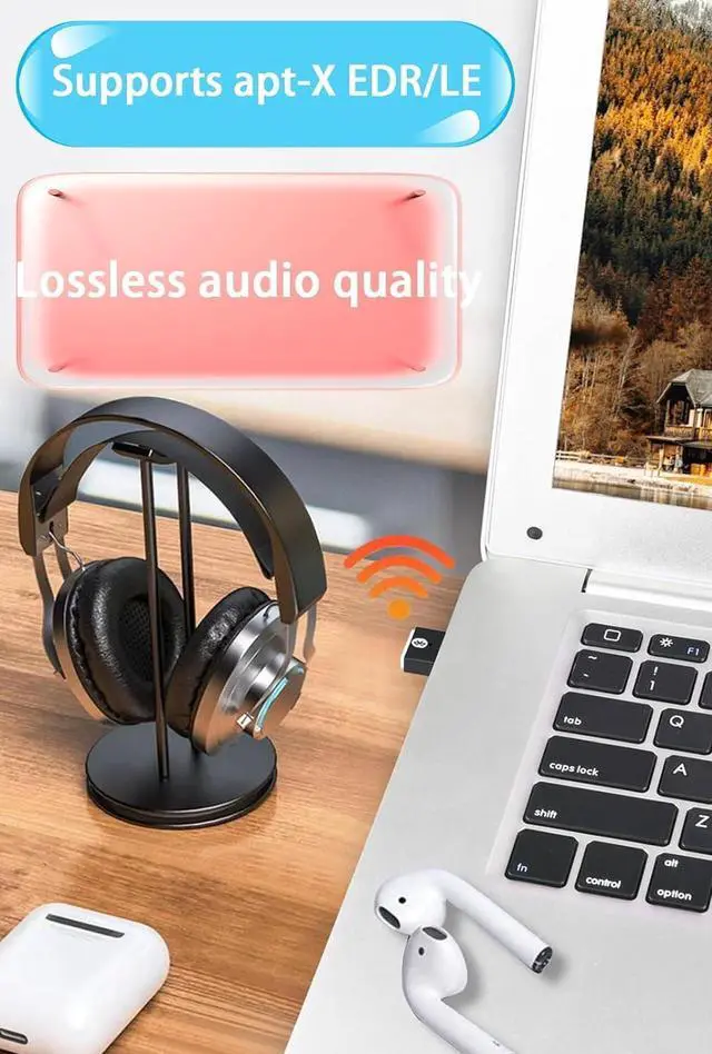 Alt view image 2 of 7 - USB Bluetooth 5.3 Adapter for PC Supports Windows 11/10/8.1/7, Plug and Play For Windows 11/10, Mini Bluetooth 5.3+EDR Bluetooth Dongle Receiver for PC,Laptop,Keyboard,Mouse,Headsets,Speakers