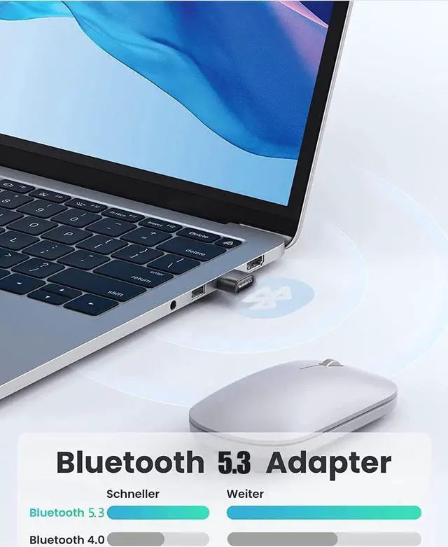 Alt view image 5 of 7 - USB Bluetooth Adapter for PC, USB Bluetooth 5.3 Dongle EDR Bluetooth Stick for PC, Desktop, Laptop Compatible with Windows 11/10/8.1/7