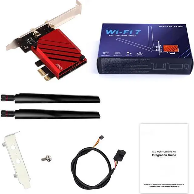 Alt view image 2 of 7 - WiFi Card PCIE WiFi 7 BE200 Tri-Band 802.11be 8774Mbps PCIe Wireless Adapter, WiFi 7 Network Adapter WiFi Card with BT5.4 Support Windows 11/10 Not for AMD Motherboards