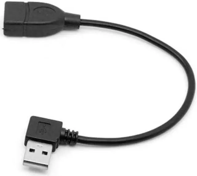 Alt view image 6 of 7 - Aomoproing  90D Left Angled Type USB 2.0 A Male to USB Female M/F Extension Cable 20cm