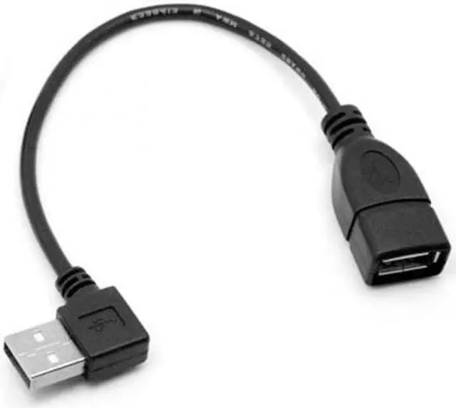 Alt view image 4 of 7 - Aomoproing  90D Left Angled Type USB 2.0 A Male to USB Female M/F Extension Cable 20cm