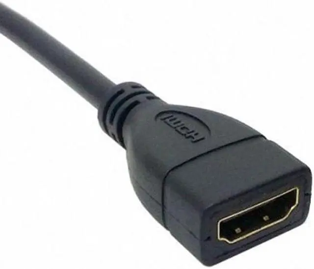 Alt view image 3 of 7 - Aomoproing Right Angled 90 Degree Connector HDMI 1.4 with Ethernet3D Type A male to A female Extension Cable 0.5m