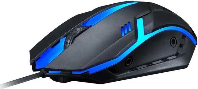 Alt view image 7 of 7 - USB Wired Gaming Mouse, 3 Buttons 7 Coloured Backlight 1200 DPI Office Mouse Built-in Weights for Laptop/PC Gaming Mice