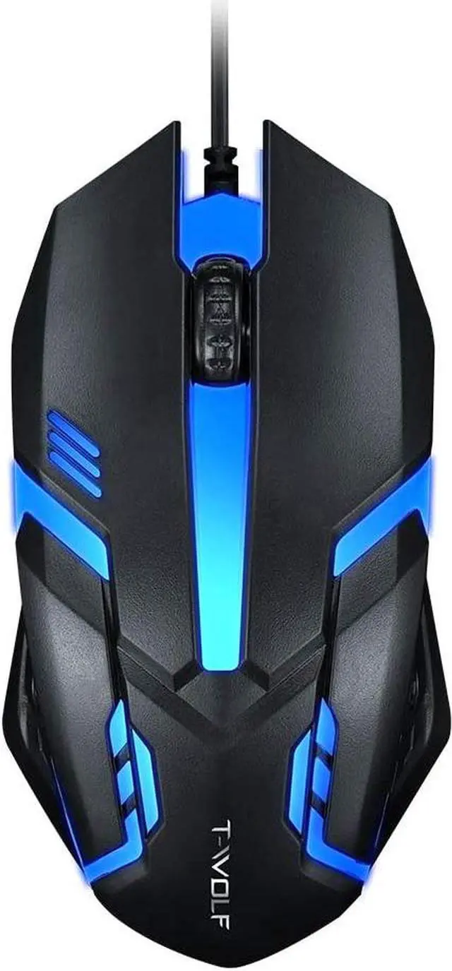 Main image of USB Wired Gaming Mouse, 3 Buttons 7 Coloured Backlight 1200 DPI Office Mouse Built-in Weights for Laptop/PC Gaming Mice