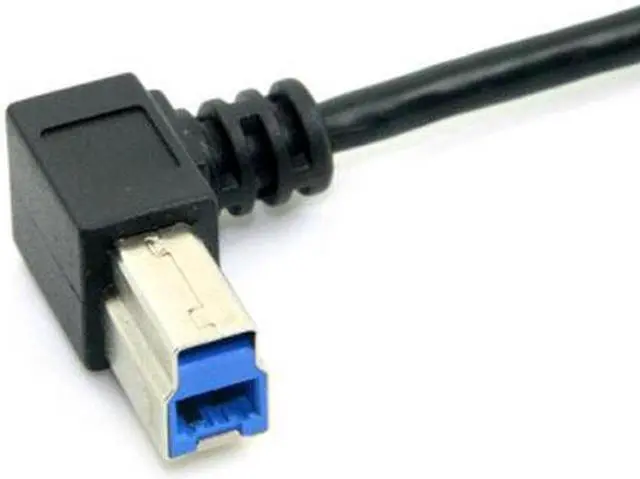 Alt view image 6 of 7 - Aomoproing USB 3.0 Back Panel Mount B Type Female To Right Angled 90 Degree B Type Male Extension cable 0.5m