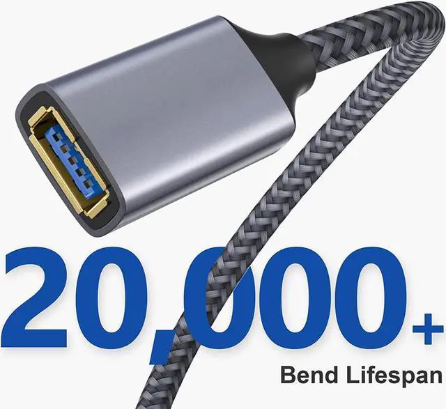 Alt view image 6 of 7 - USB 3.0 Extension Cable 10ft/3M, USB A Male to A Female Cable USB Extension Lead High Speed 5Gbps Data Transfer Compatible for Printer, Scanner, Camera, Keyboard, Card Reader, Hard Drive, USB Disk