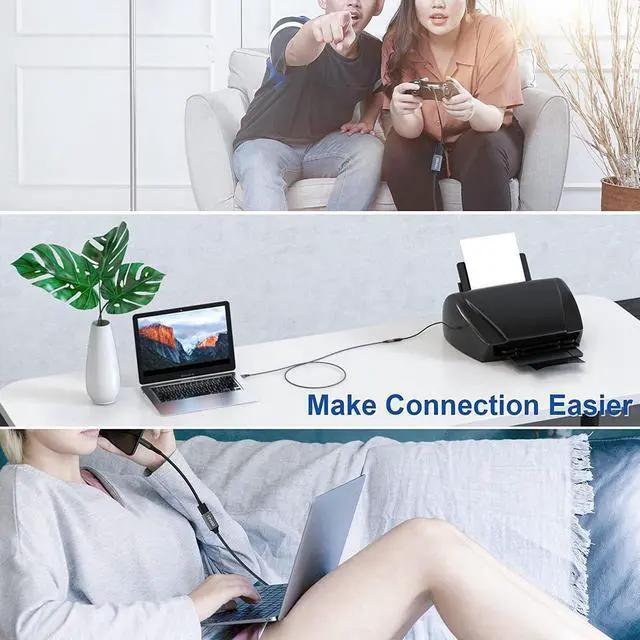 Alt view image 7 of 7 - USB 3.0 Extension Cable 10ft/3M, USB A Male to A Female Cable USB Extension Lead High Speed 5Gbps Data Transfer Compatible for Printer, Scanner, Camera, Keyboard, Card Reader, Hard Drive, USB Disk