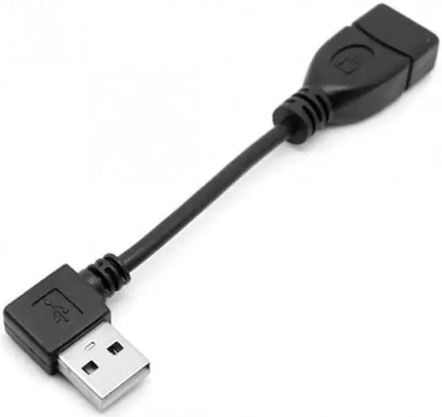 Alt view image 3 of 7 - Aomoproing 480Mbps USB 2.0 Left Angled 90 Degree A Type Male to Female Extension Cable 10cm