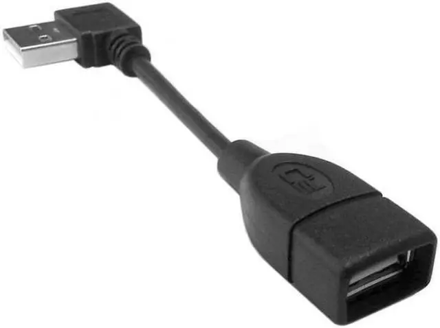 Alt view image 2 of 7 - Aomoproing 480Mbps USB 2.0 Left Angled 90 Degree A Type Male to Female Extension Cable 10cm