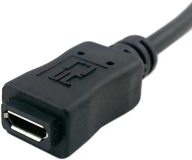 Alt view image 5 of 7 - Aomoproing  Left 90 Degree Angled Micro USB 2.0 Male to Female for Phone Extension Cable 0.5M