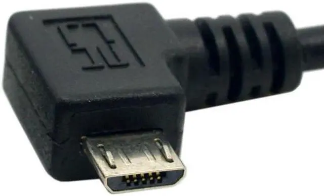 Alt view image 2 of 7 - Aomoproing  Left 90 Degree Angled Micro USB 2.0 Male to Female for Phone Extension Cable 0.5M